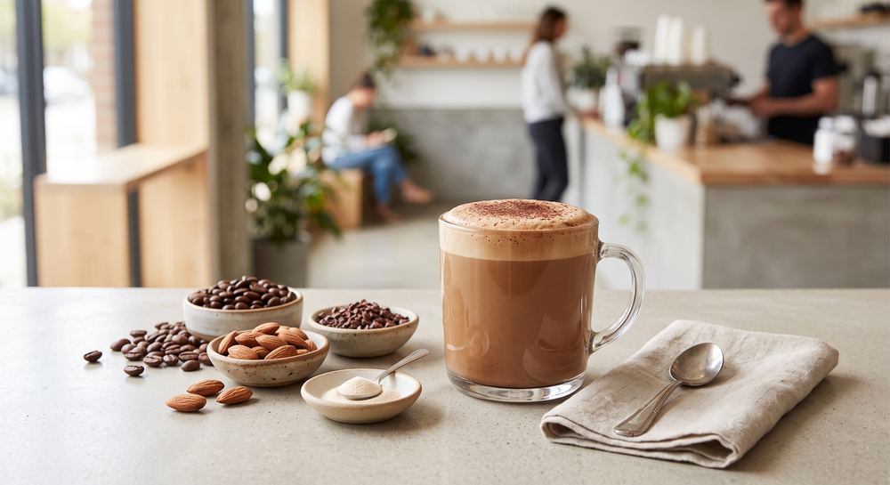 Collagen Mocha Latte, hot and iced